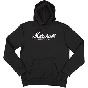 Marshall Black Hoodie with White Logo